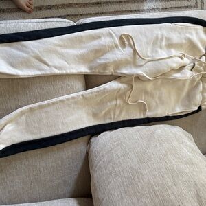 Essentials Cream Sweatpants with Black Accents